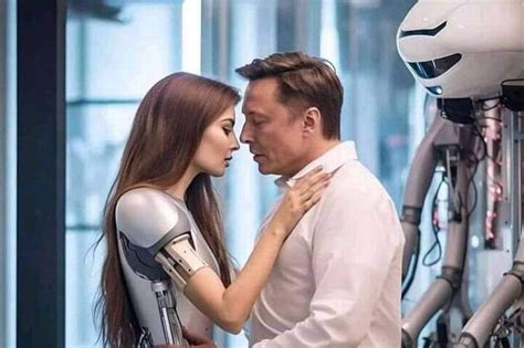 elon musk kissing robot|elon musk robot wife video.